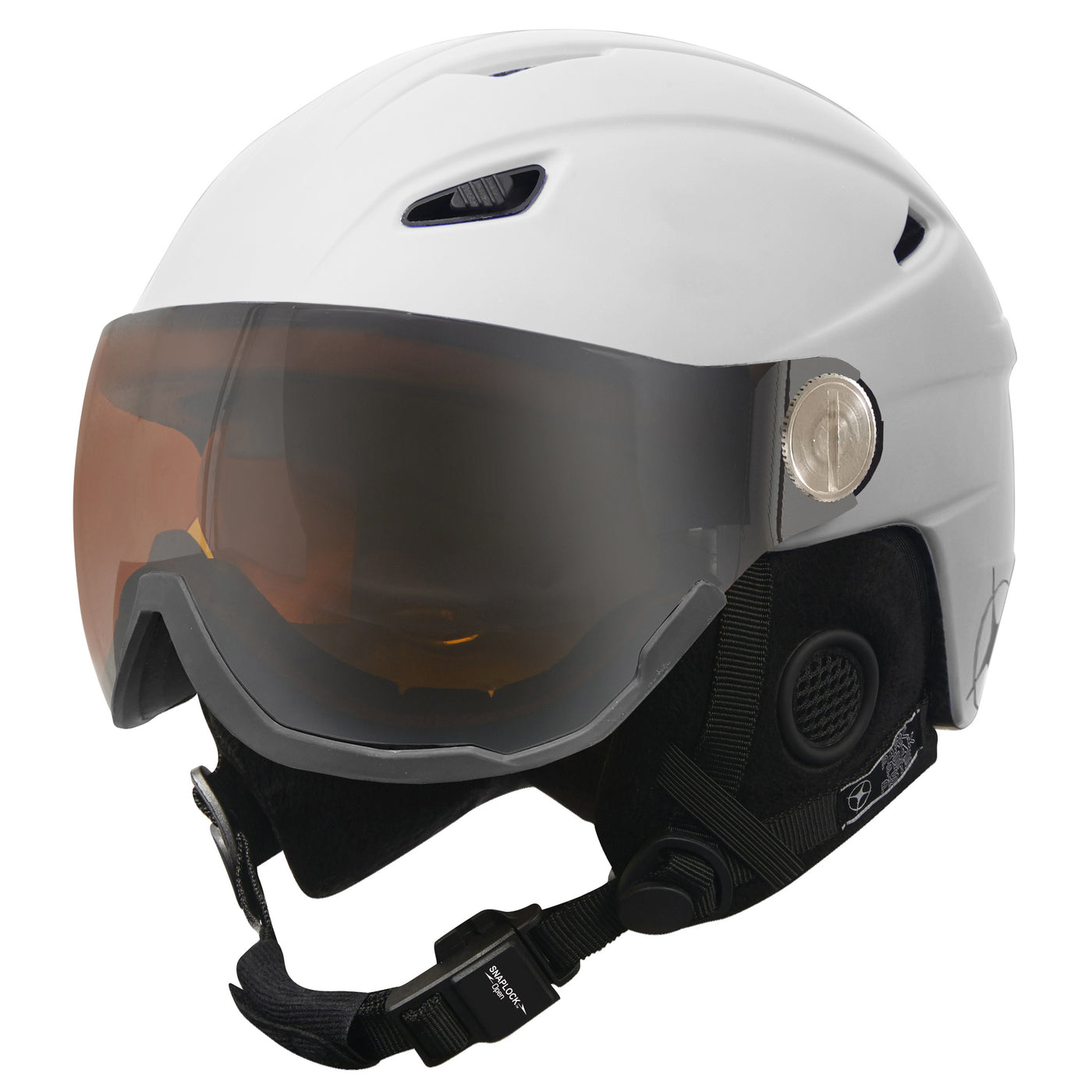 Park Peak Piste - Park Visor Pro Kids Helmet White Matt